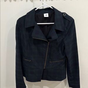 CAbi plaid blue and green jacket